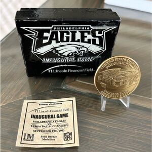 Eagles Inaugural Game Solid Bronze Medallion